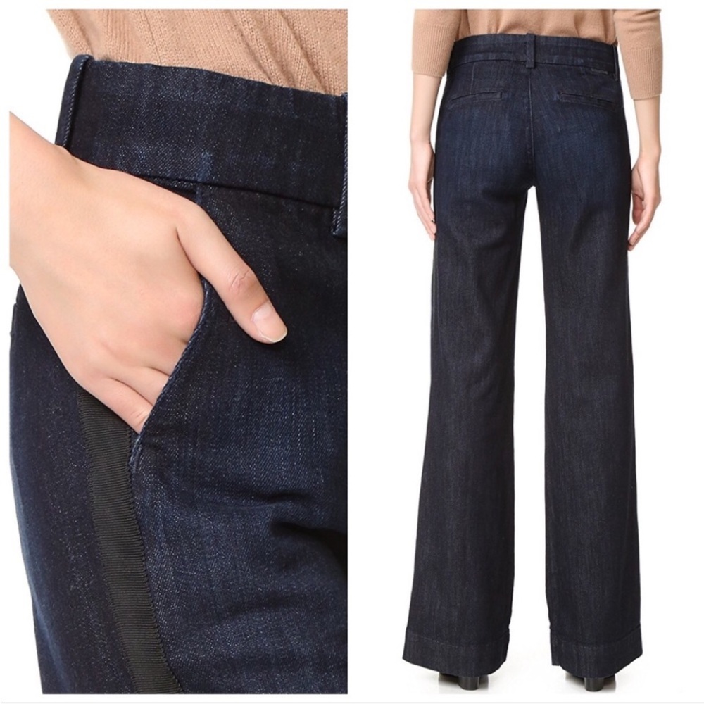 HUDSON JOPLIN jeans WIDE LEG TROUSEr TUXEDO STRIPE - Picture 2 of 11